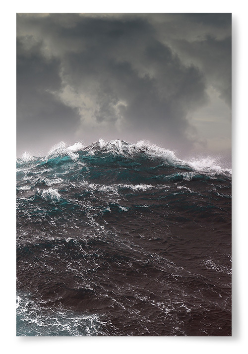 Poster Havsvg Storm