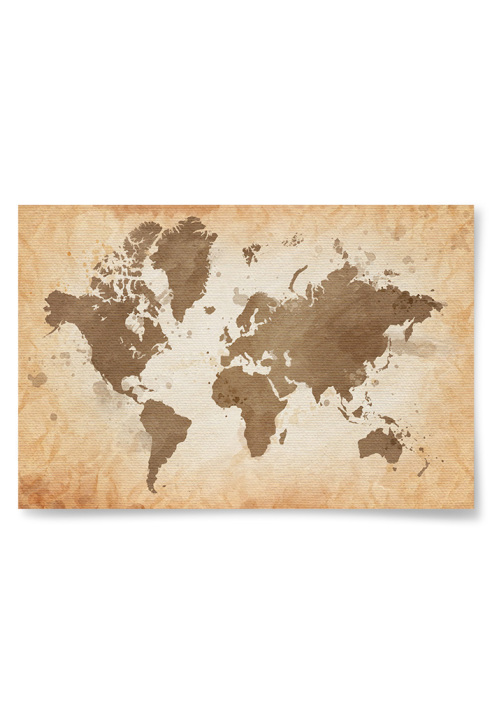 Poster Världskarta Antik