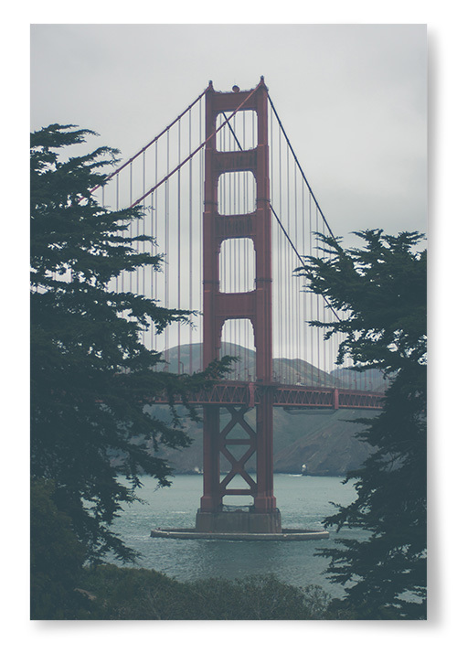 Poster Golden Gate Bridge Konstfoto