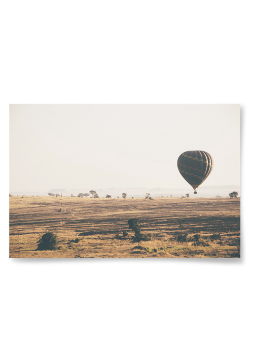 Poster Luftballong på Savannen