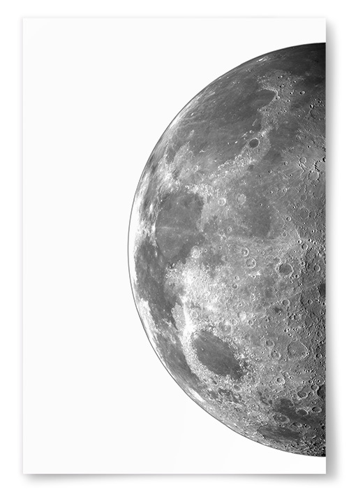 Poster Måne Halv
