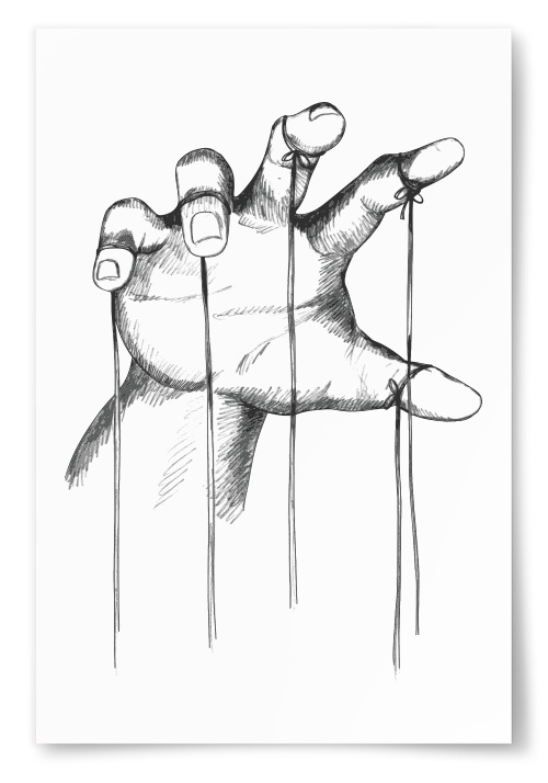 Poster Hand Marionett 