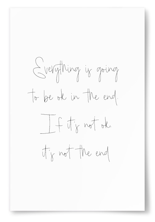 Poster &quot;Everything is going to be ok...&quot;