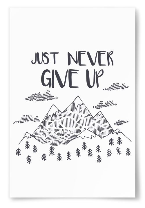 Poster &quot;Just Never Give Up&quot;