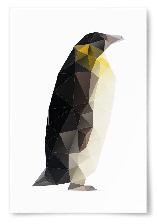 Poster Pingvin Polygon