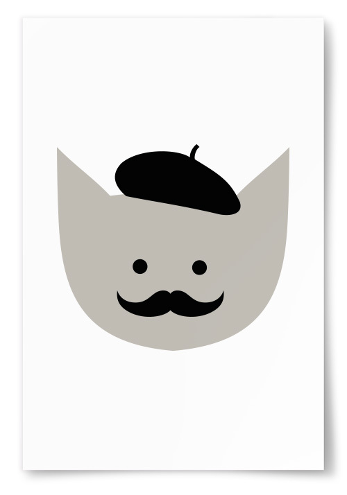 Poster Figur Mustasch