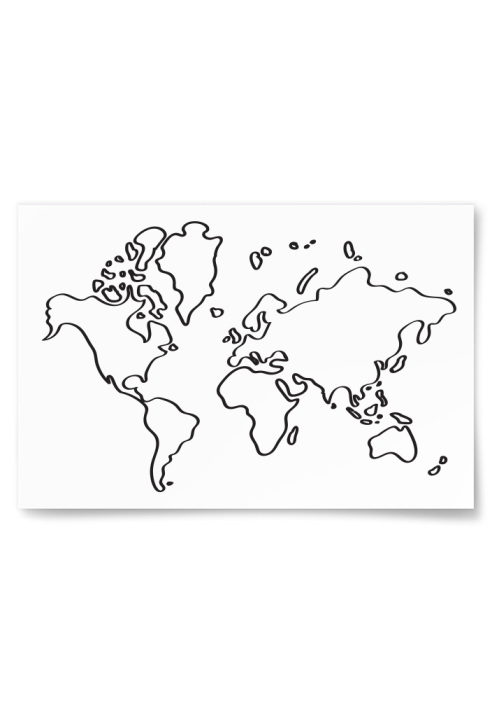 Poster Världskarta