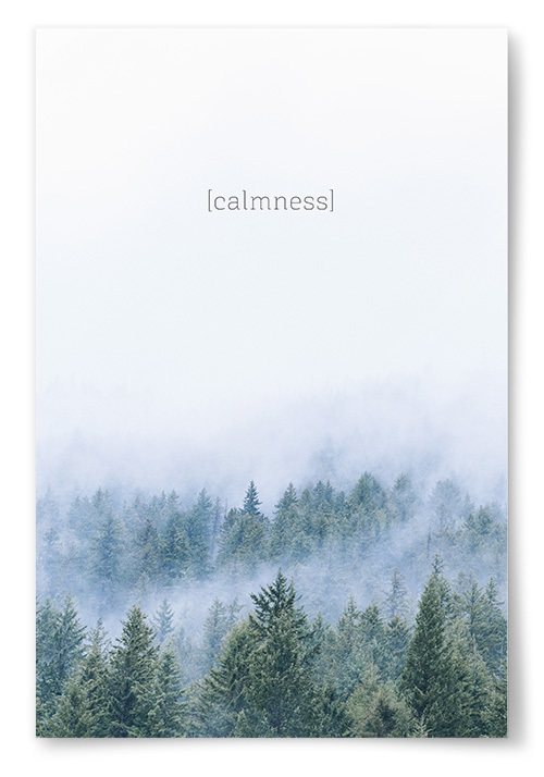 Poster &quot;calmness&quot;