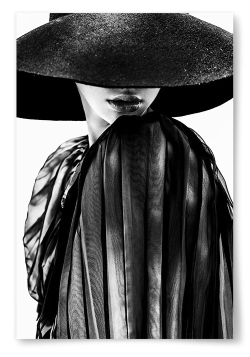 Poster Elegant Kvinna Med Hatt