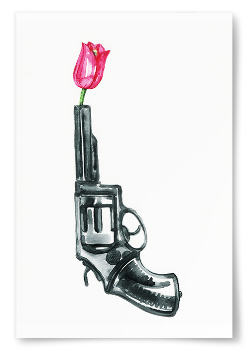 Poster Blomma i Pistol