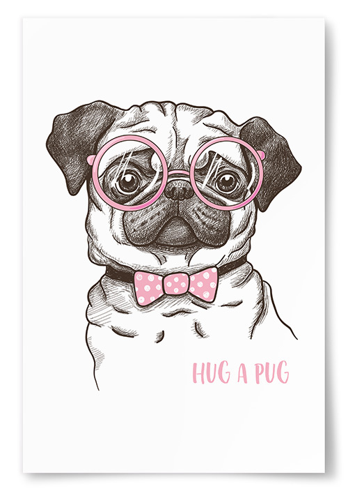 Poster Hug A Pug