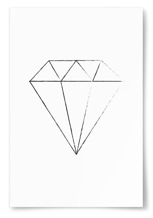 Poster Diamant Skiss