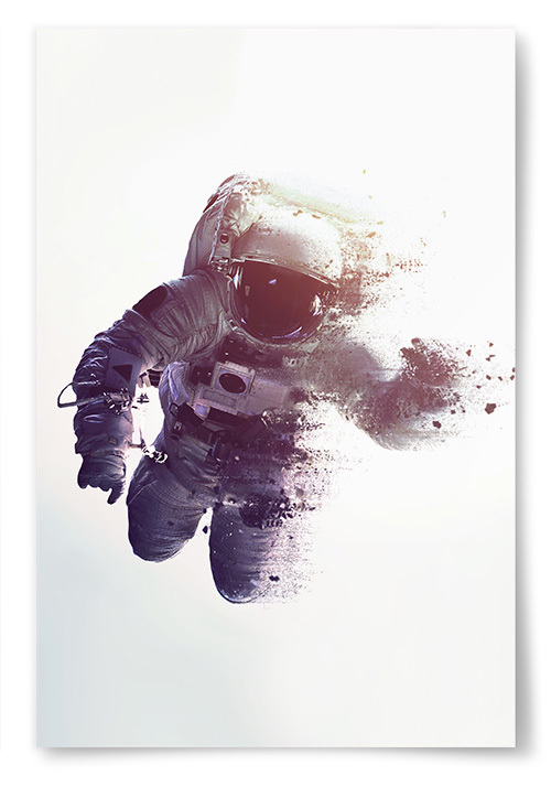 Poster Astronaut Faller Isär