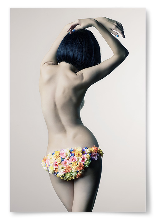 Poster Kvinna med Blommor