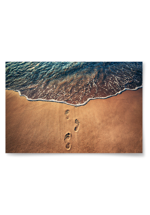Poster Fotspår i Sanden