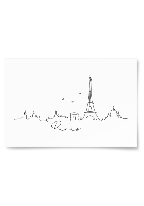 Poster Paris Skiss