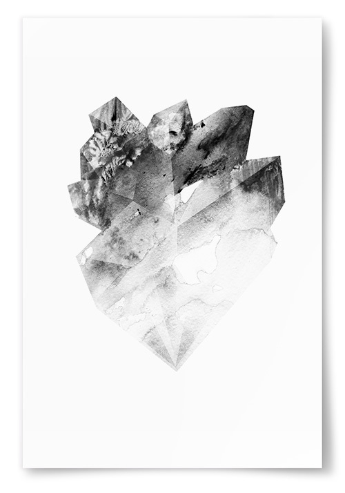 Poster Svartvit Kristall No1