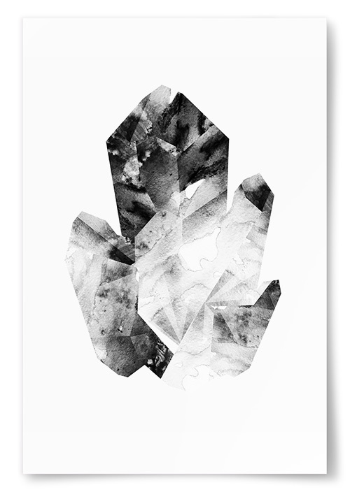 Poster Svartvit Kristall No3