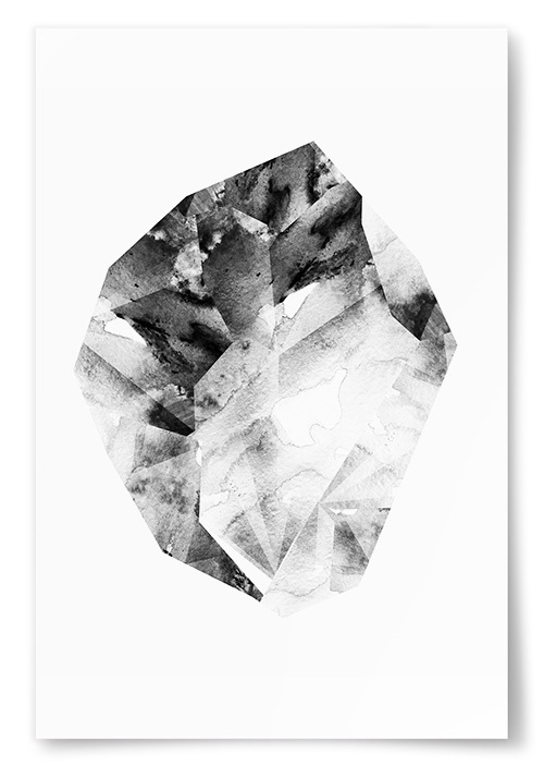 Poster Svartvit Kristall No4