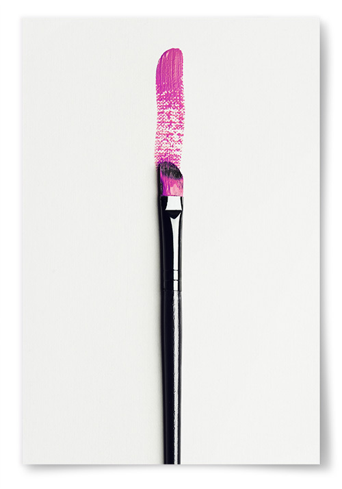 Poster Hot Pink Brush